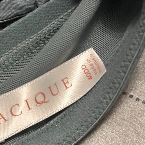 Cacique LANE BRYANT Light Blue Lightly Lined T-Shirt Bra Lace Detail 40DD NWOT - Picture 3 of 12